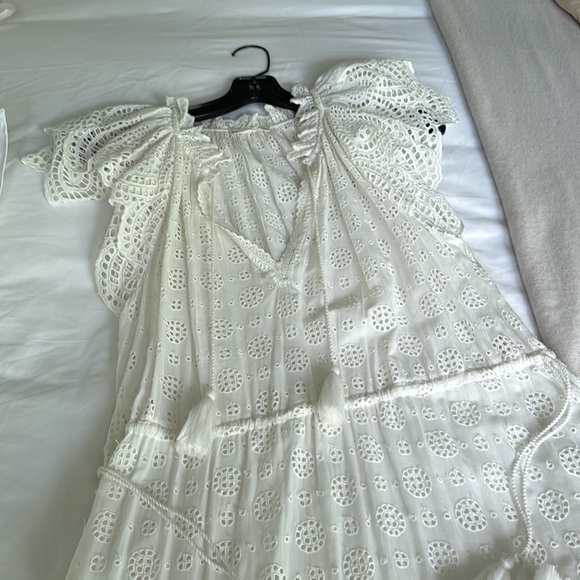 Ulla Johnson Gianna eyelet midi dress with tie waist. Excellent condition. Sz 4 - Picture 11 of 14